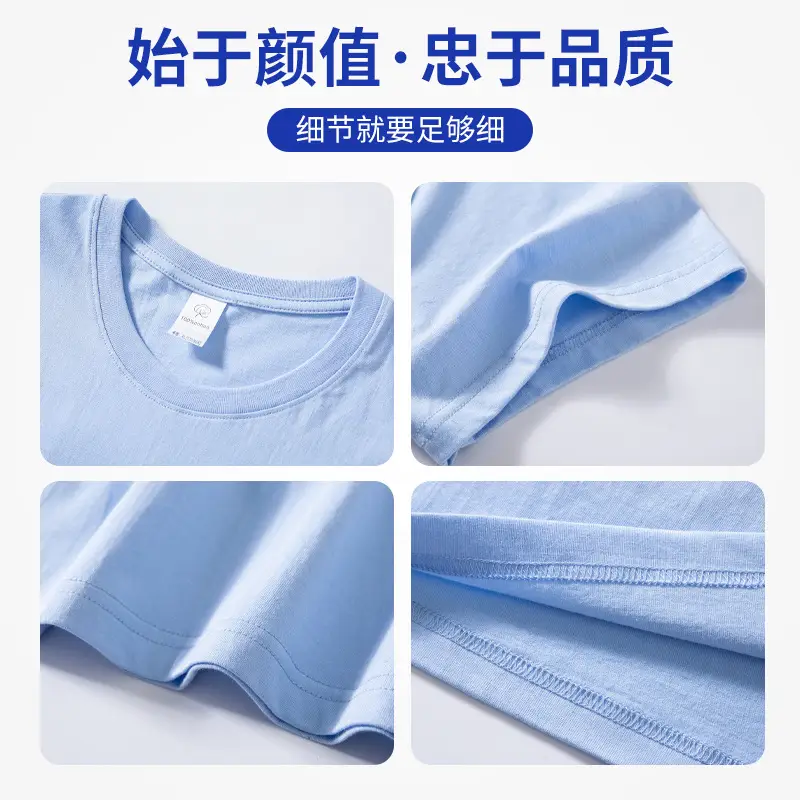 Men Blue Cotton T-Shirt Half Sleeve Logo Custom - Image 18