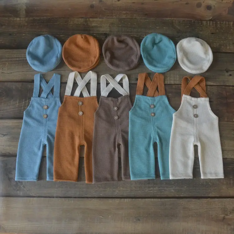White Cotton Baby Hat & Pants Set for Newborns - Image 9