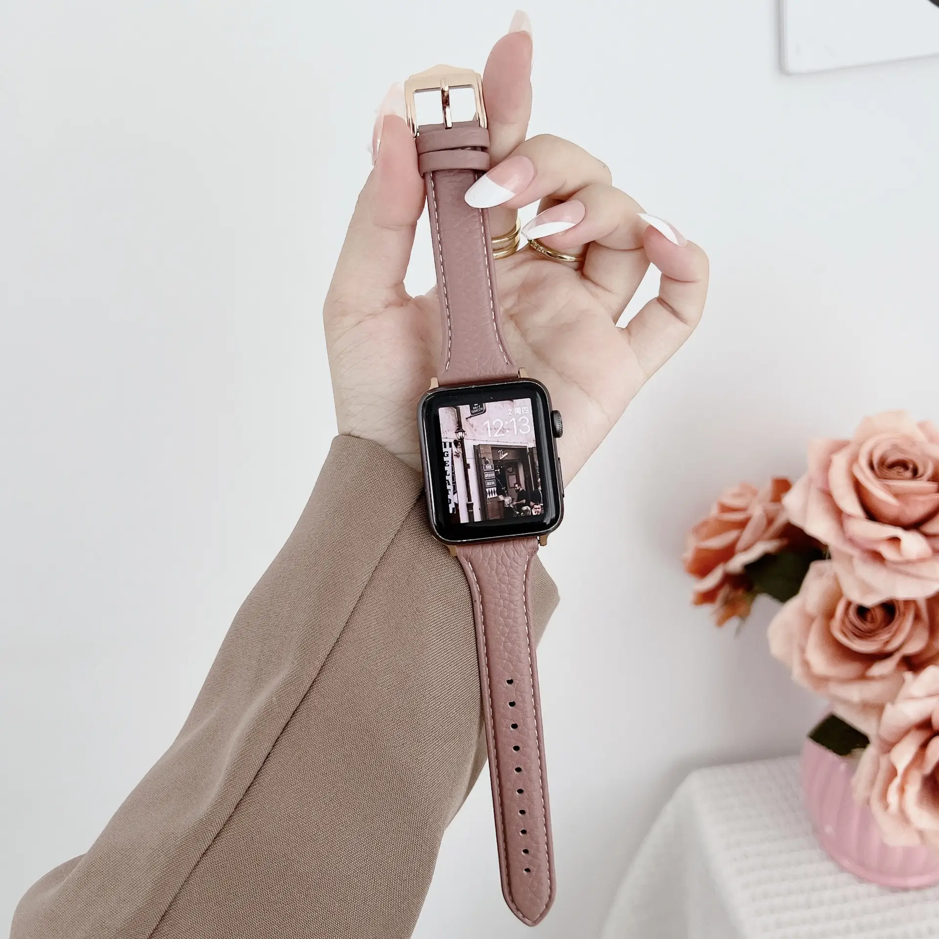 Apple Watch 10/987 Leather Strap Small Waist - Image 7
