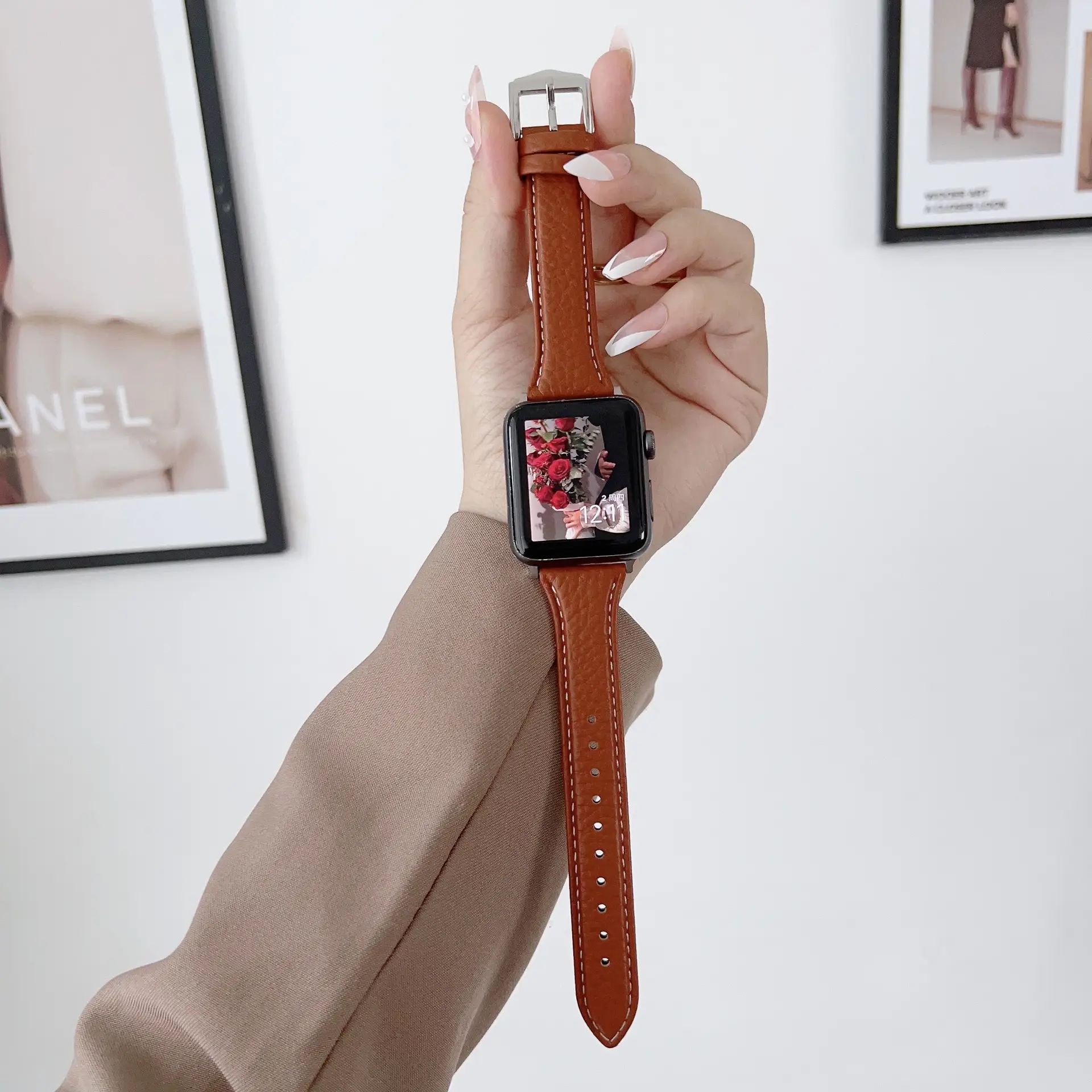 Apple Watch 10/987 Leather Strap Small Waist - Image 4