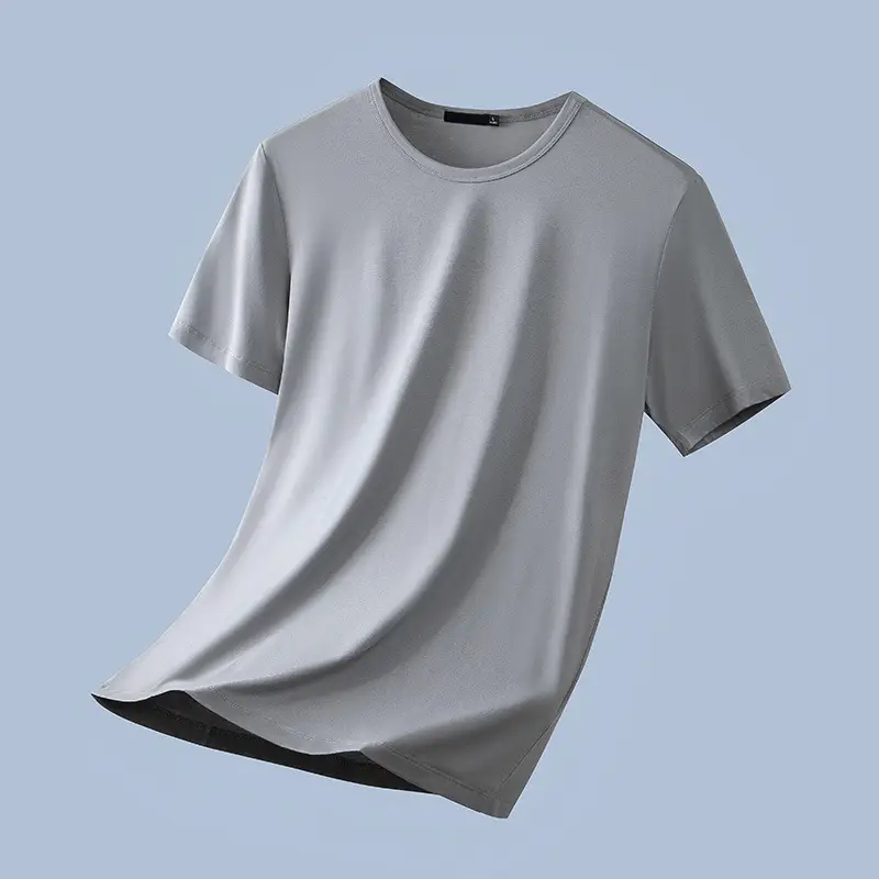 Men Cool Blue Ice Silk Crewneck T-Shirt - Image 7