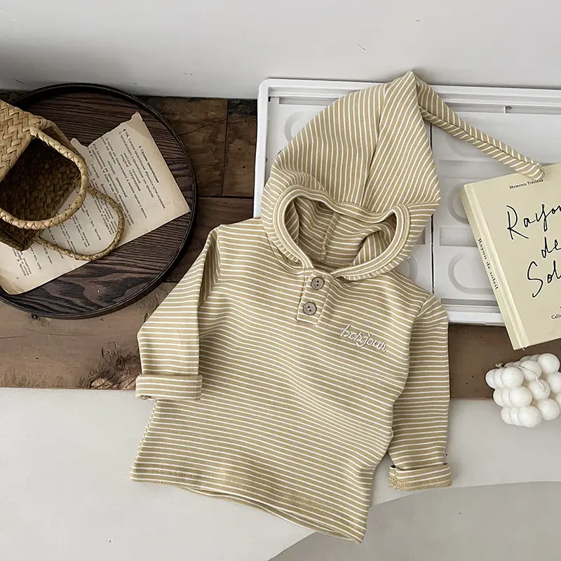 Brown Long Sleeve T-Shirt for Boys 2023 Spring - Image 8