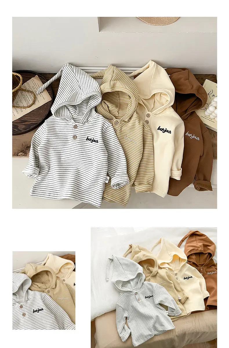Brown Long Sleeve T-Shirt for Boys 2023 Spring — feature 8