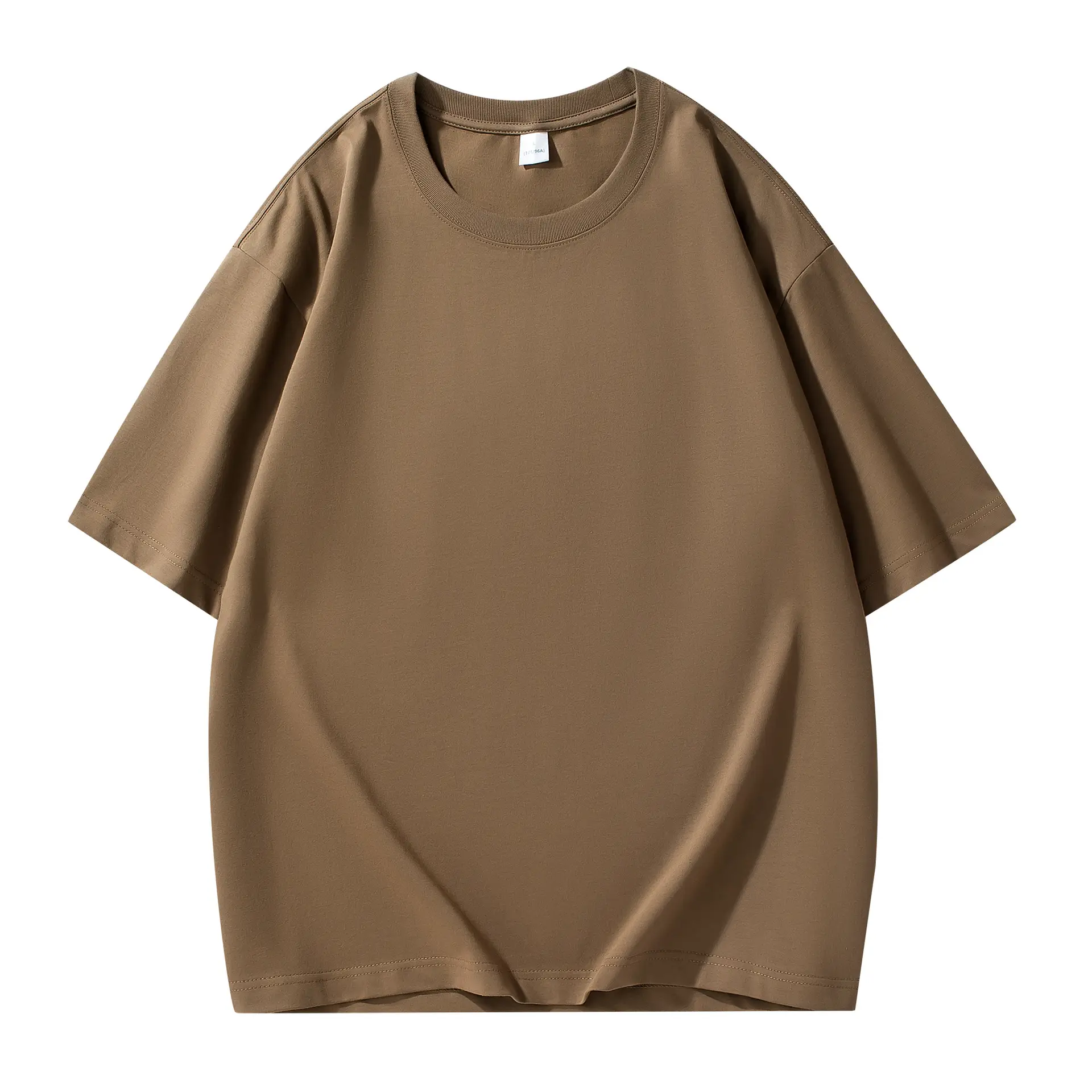 260g Heavyweight Off-Shoulder T-Shirt Blue - Image 10