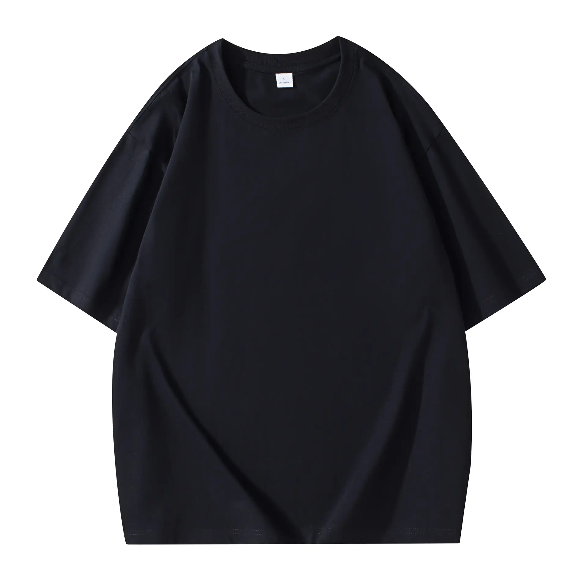 260g Heavyweight Off-Shoulder T-Shirt Blue - Image 2
