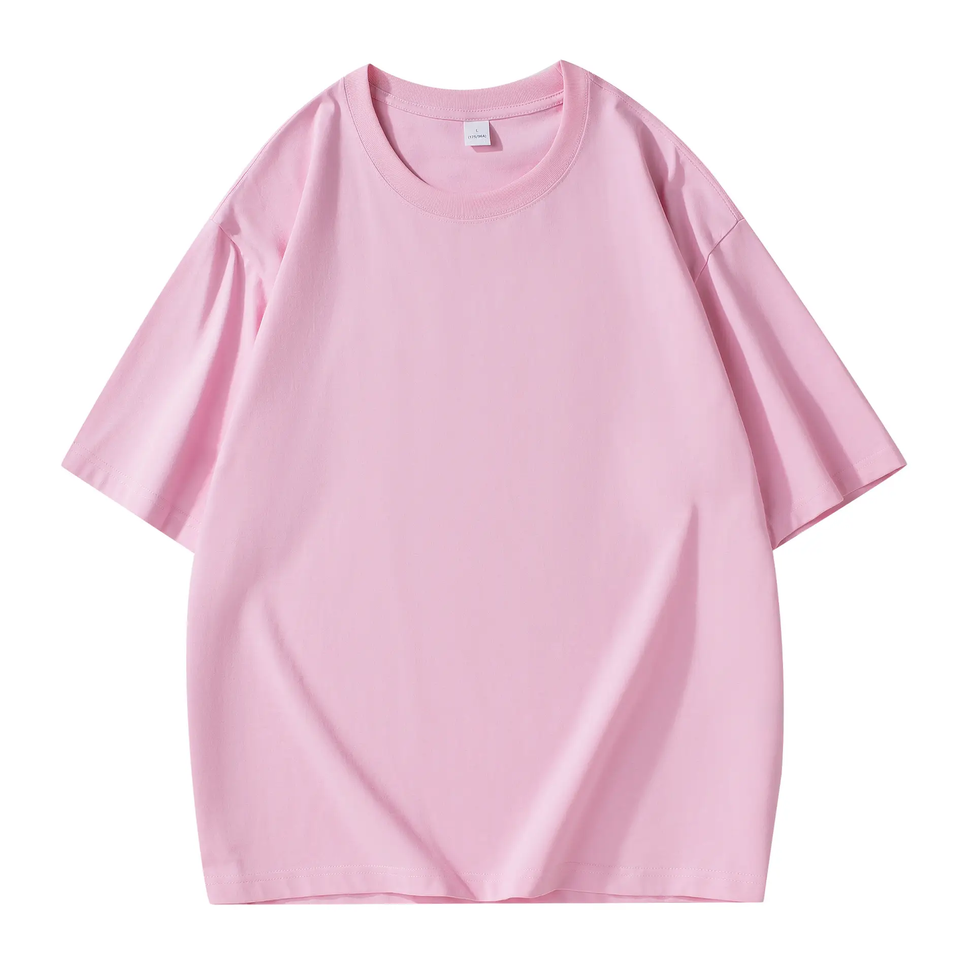 260g Heavyweight Off-Shoulder T-Shirt Blue - Image 7