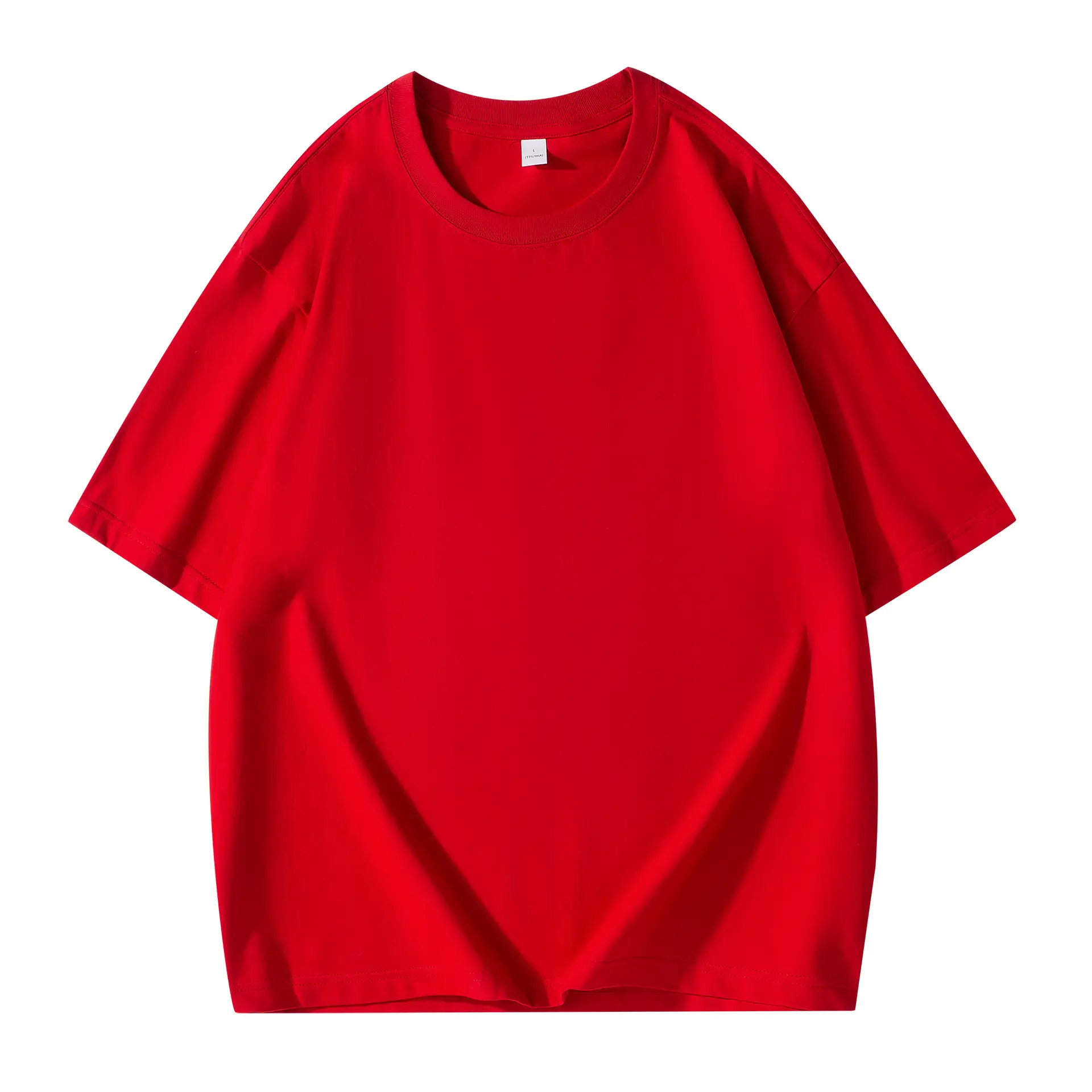 260g Heavyweight Off-Shoulder T-Shirt Blue - Image 8
