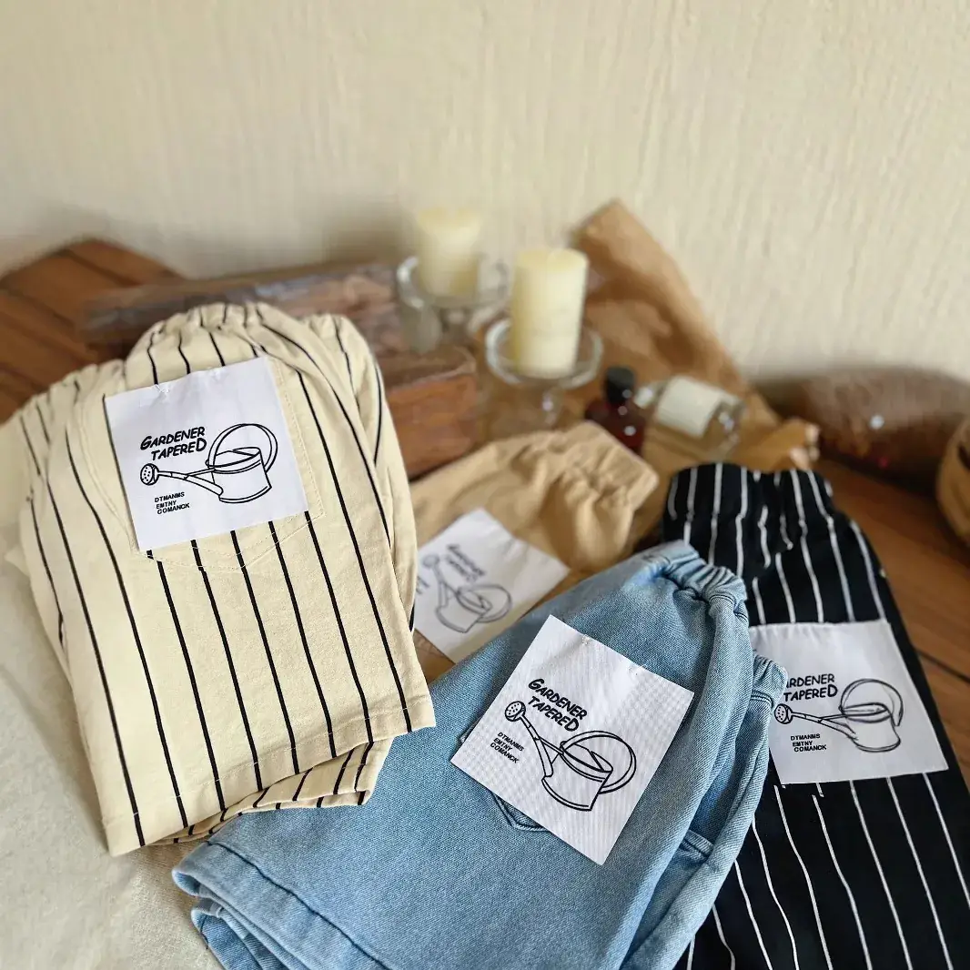 Children's Shorts 2025 Summer New Boys and Girls Cartoon Tape Baby Shorts Striped Trendy Pants
