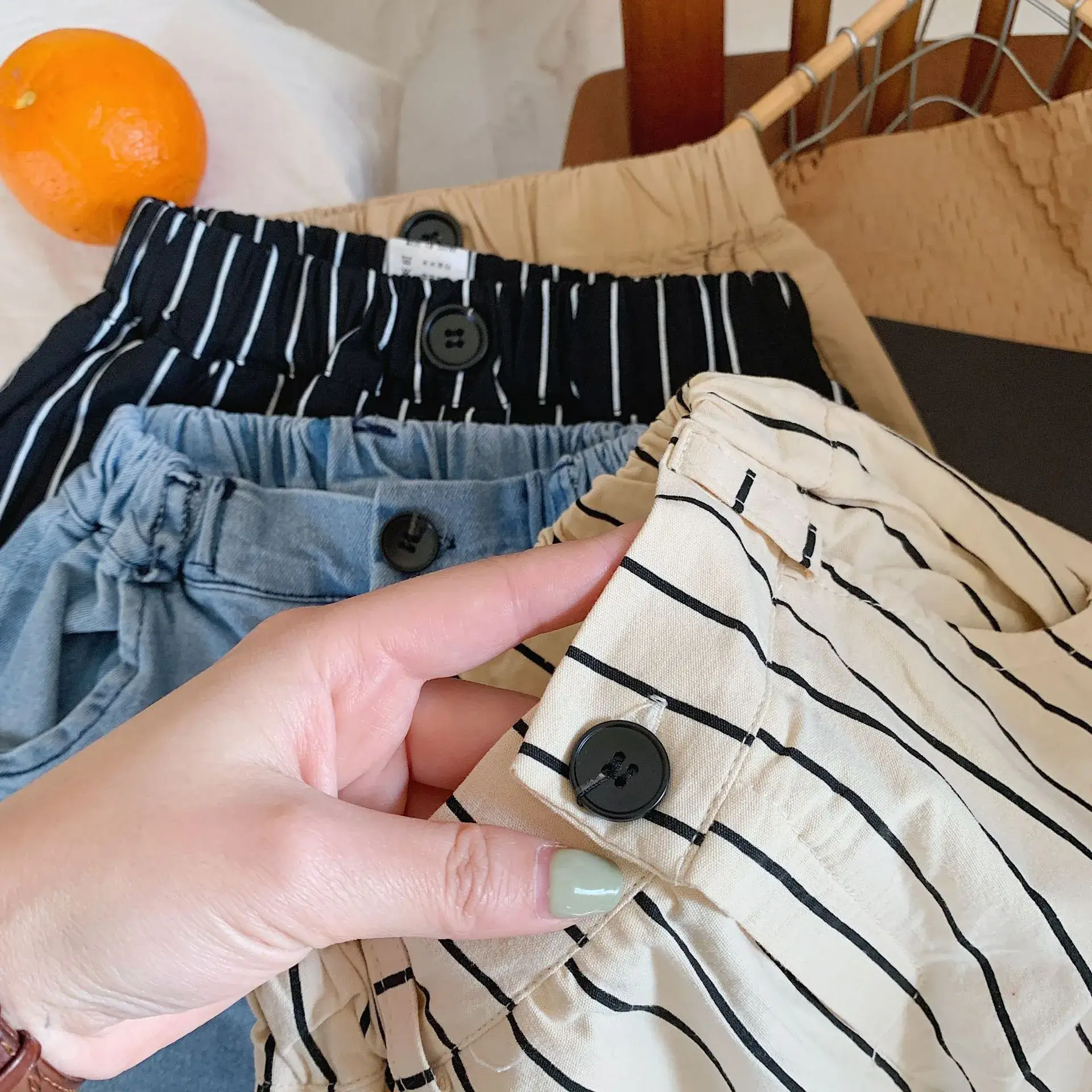 Children's Shorts 2025 Summer New Boys and Girls Cartoon Tape Baby Shorts Striped Trendy Pants — feature 14