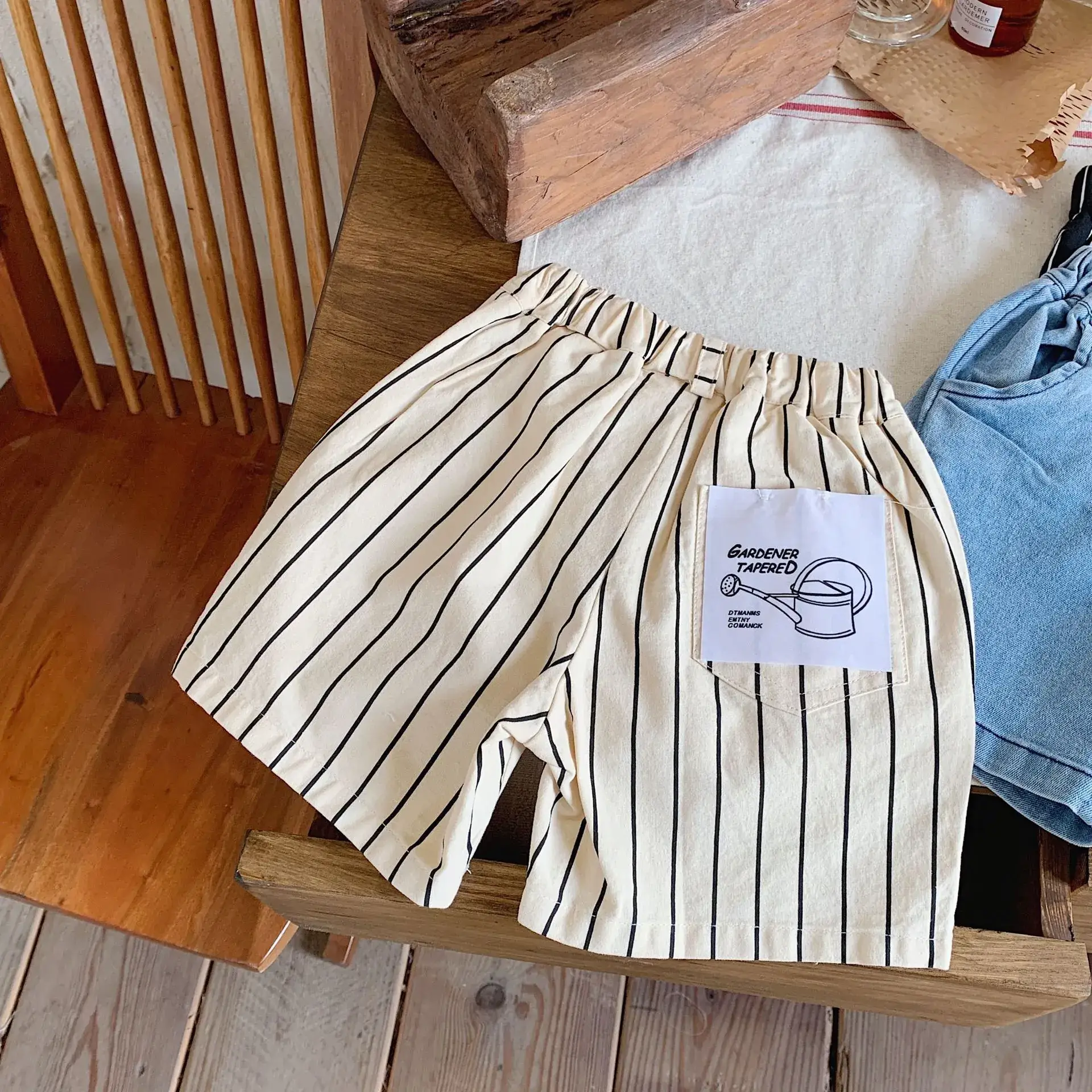 Children's Shorts 2025 Summer New Boys and Girls Cartoon Tape Baby Shorts Striped Trendy Pants — feature 15