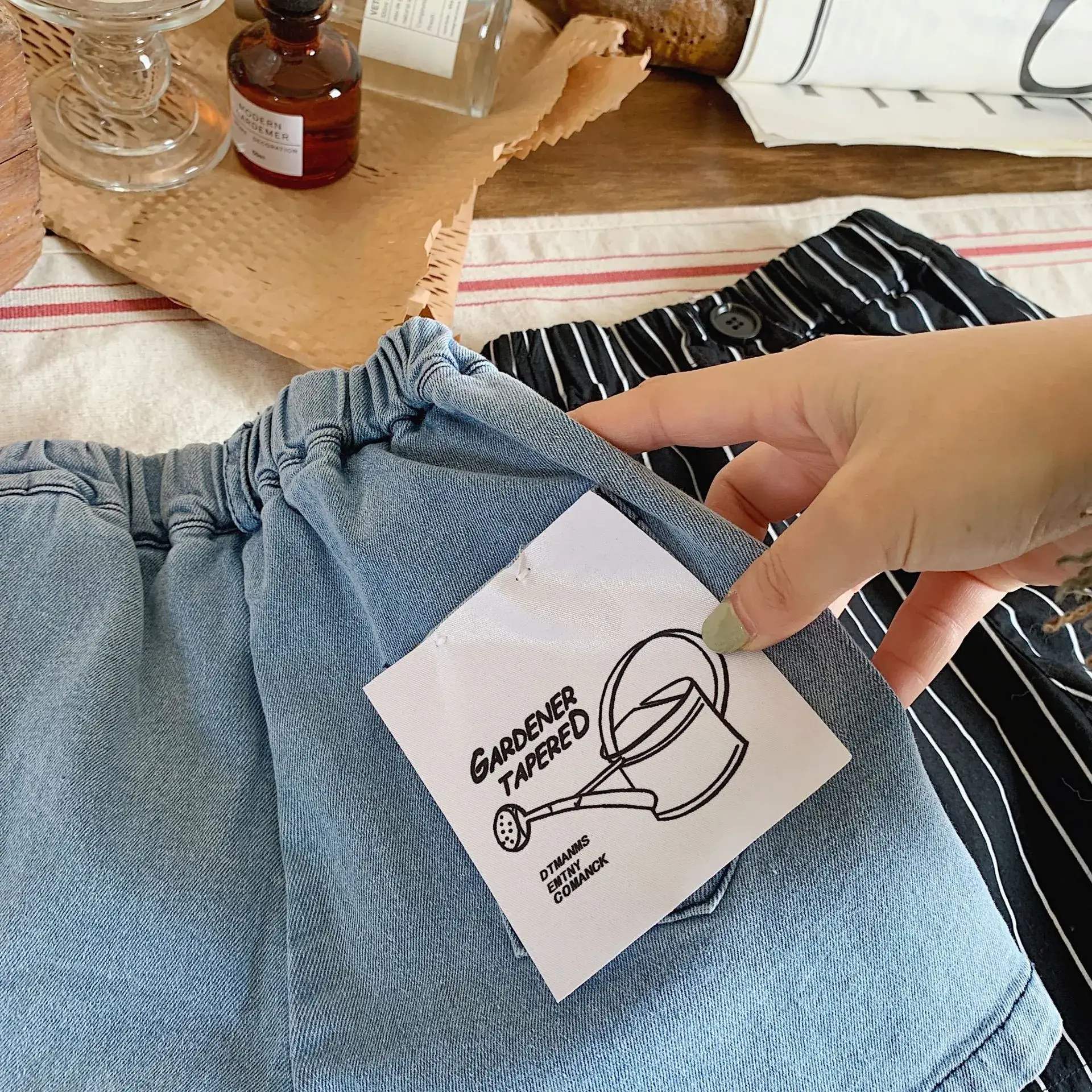 Children's Shorts 2025 Summer New Boys and Girls Cartoon Tape Baby Shorts Striped Trendy Pants — feature 9