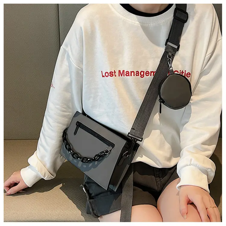 White Chain Strap Shoulder Bag for Women — feature 13