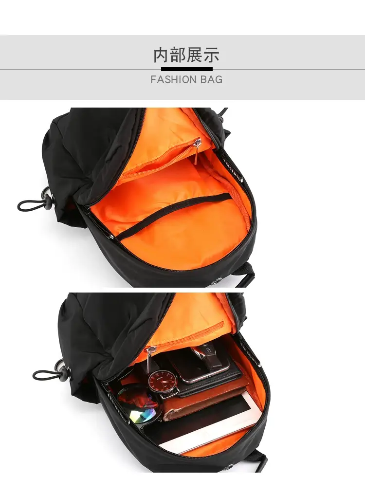 Men's Black Casual Crossbody Backpack with Multiple Pockets — feature 23