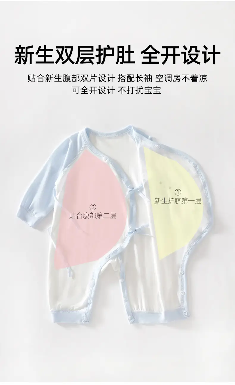 Baby Baby Boy Girl Cotton Jumpsuit Yellow White — feature 15