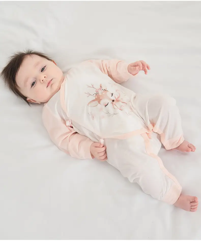 Baby Baby Boy Girl Cotton Jumpsuit Yellow White — feature 23