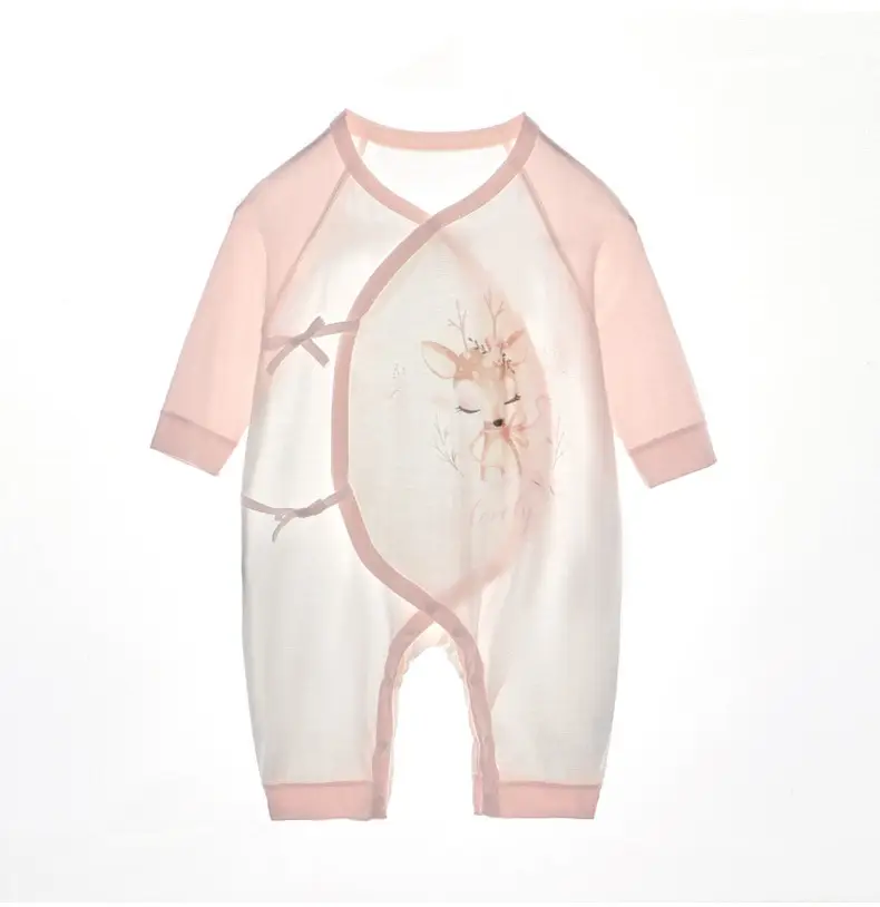 Baby Baby Boy Girl Cotton Jumpsuit Yellow White — feature 30