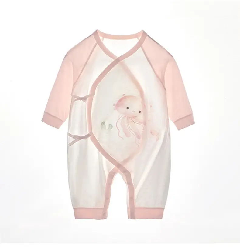 Baby Baby Boy Girl Cotton Jumpsuit Yellow White — feature 31