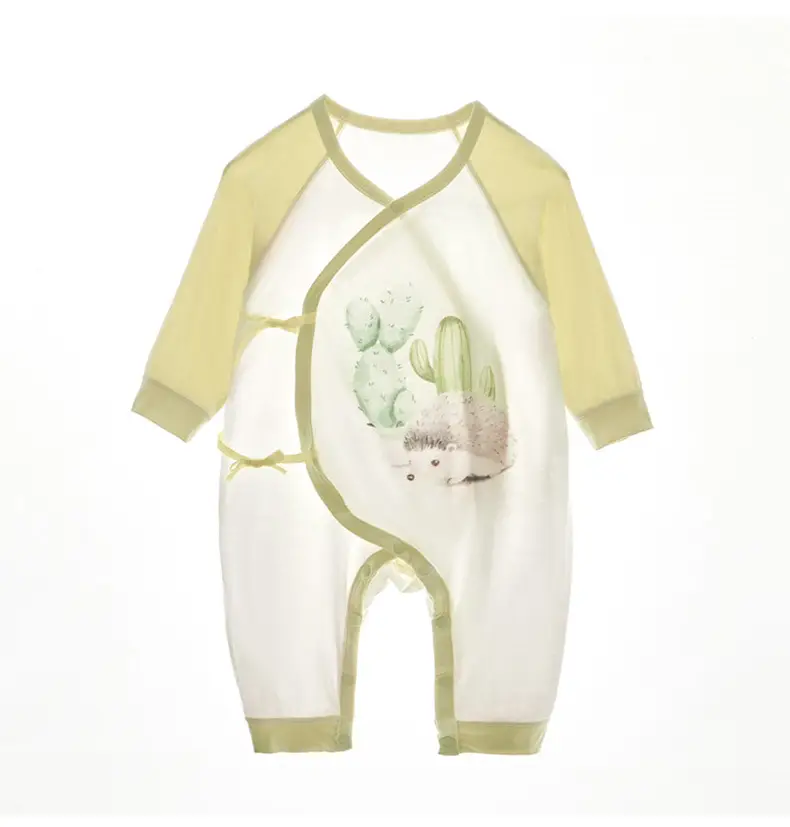 Baby Baby Boy Girl Cotton Jumpsuit Yellow White — feature 32