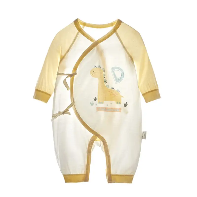Baby Baby Boy Girl Cotton Jumpsuit Yellow White