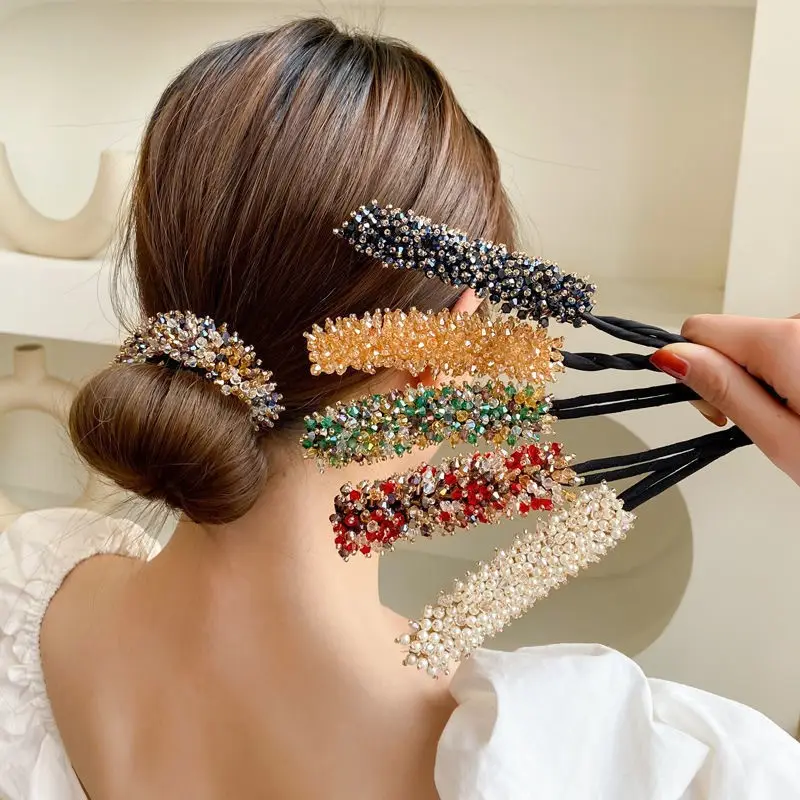 Crystal Hair Curler with Flower Bracelet for All Hair Types