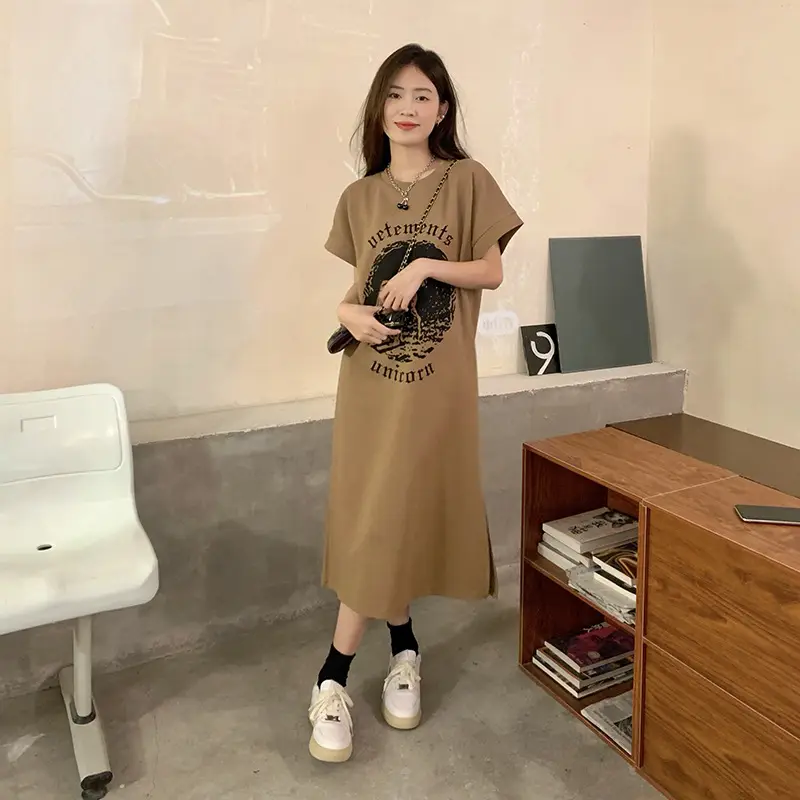 Women's Grey Graphic Long Sleeve Skirt Set — feature 12