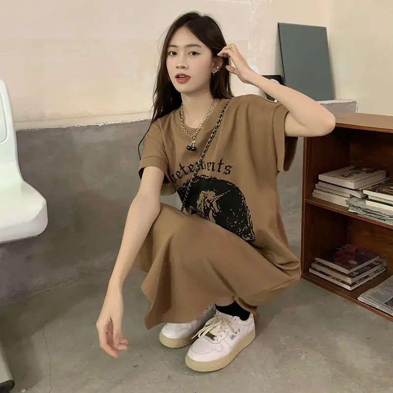 Women's Grey Graphic Long Sleeve Skirt Set — feature 17