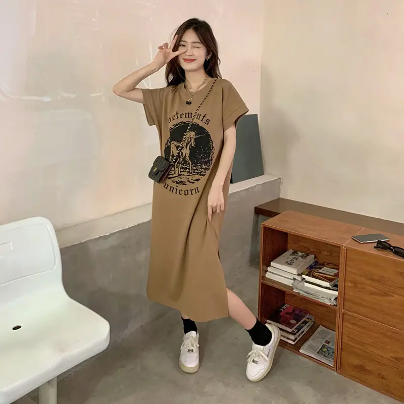 Women's Grey Graphic Long Sleeve Skirt Set — feature 18