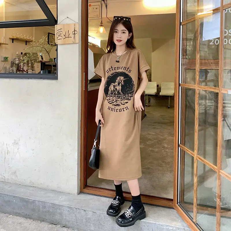 Women's Grey Graphic Long Sleeve Skirt Set — feature 2