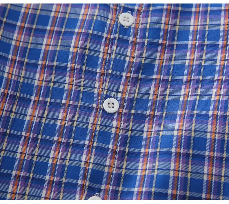 Boys Plaid Cotton Long Sleeve Shirt Spring Autumn — feature 16