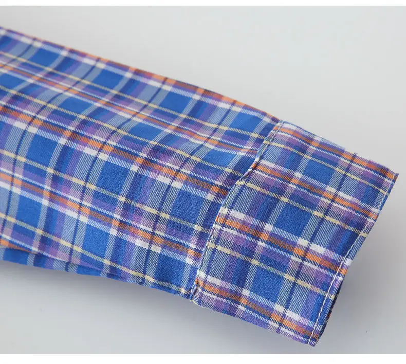 Boys Plaid Cotton Long Sleeve Shirt Spring Autumn — feature 17
