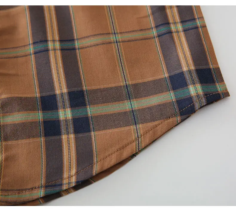 Boys Plaid Cotton Long Sleeve Shirt Spring Autumn — feature 24