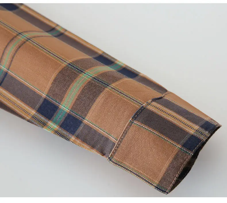 Boys Plaid Cotton Long Sleeve Shirt Spring Autumn — feature 25