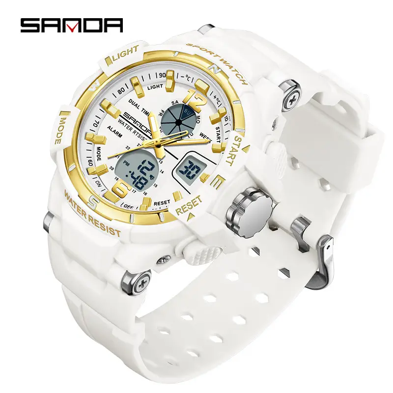 Couple Waterproof Sports Watches Black Multi-Function Electronic - Image 15