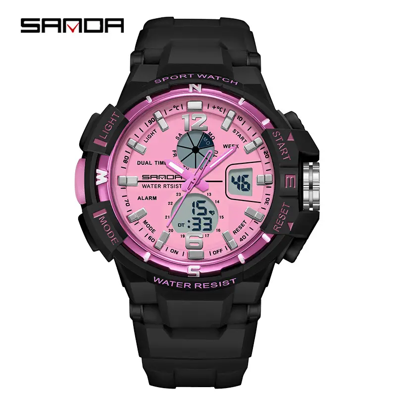 Couple Waterproof Sports Watches Black Multi-Function Electronic - Image 10