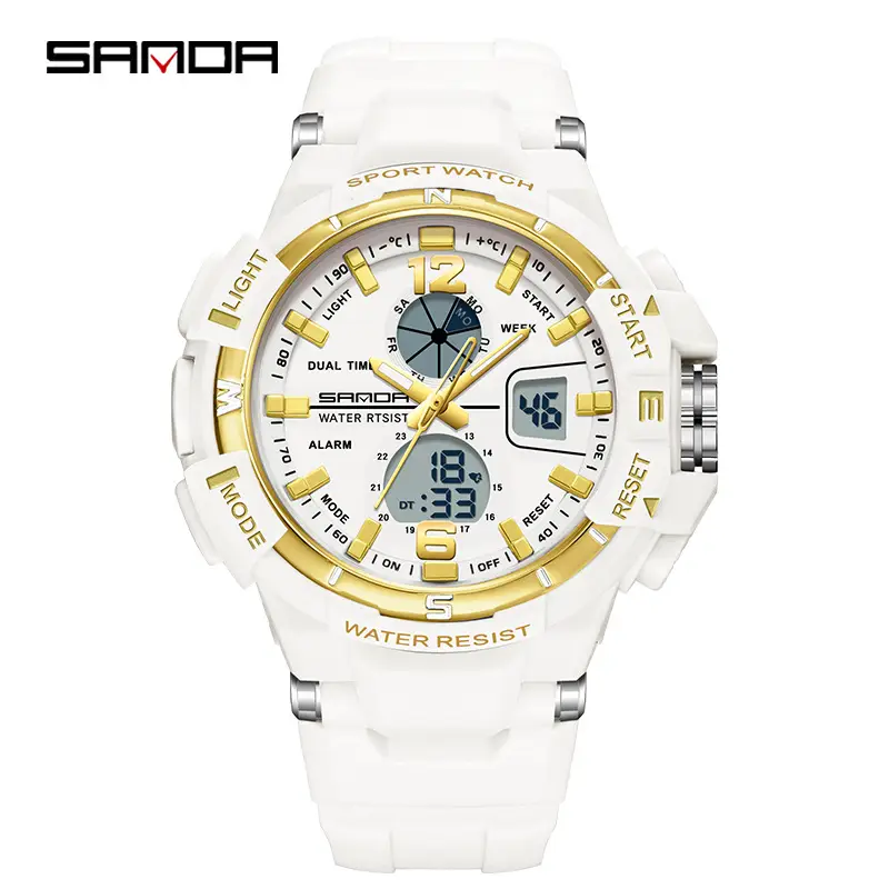 Couple Waterproof Sports Watches Black Multi-Function Electronic - Image 13