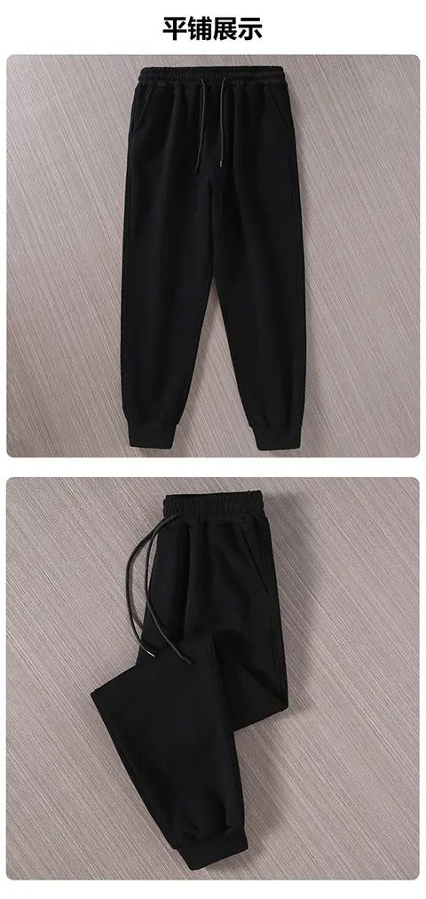 Men's Black Fleece Leg Pants with Red Logo — feature 15