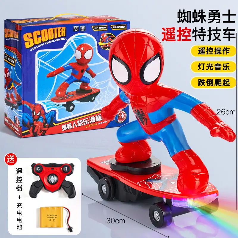 Douyin Spider-Man Toy Stunt Scooter 360 Tumbling Children's Educational Toy Dropshipping