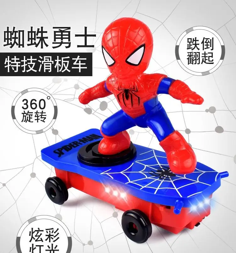 Douyin Spider-Man Toy Stunt Scooter 360 Tumbling Children's Educational Toy Dropshipping — feature 3