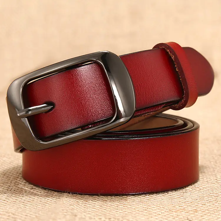 Women's Genuine Leather Belt with Pin Buckle, One-Piece Drop Shipping - Image 11