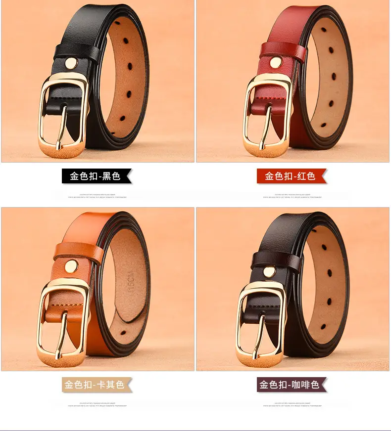 Women's Genuine Leather Belt with Pin Buckle, One-Piece Drop Shipping β feature 13