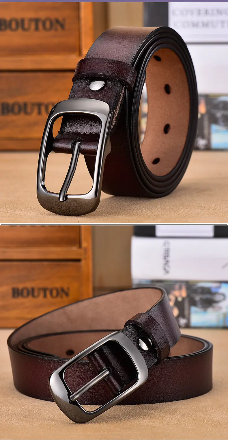 Women's Genuine Leather Belt with Pin Buckle, One-Piece Drop Shipping β feature 15