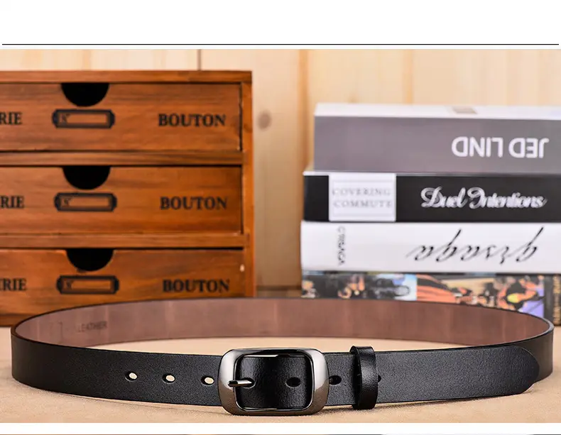 Women's Genuine Leather Belt with Pin Buckle, One-Piece Drop Shipping β feature 16