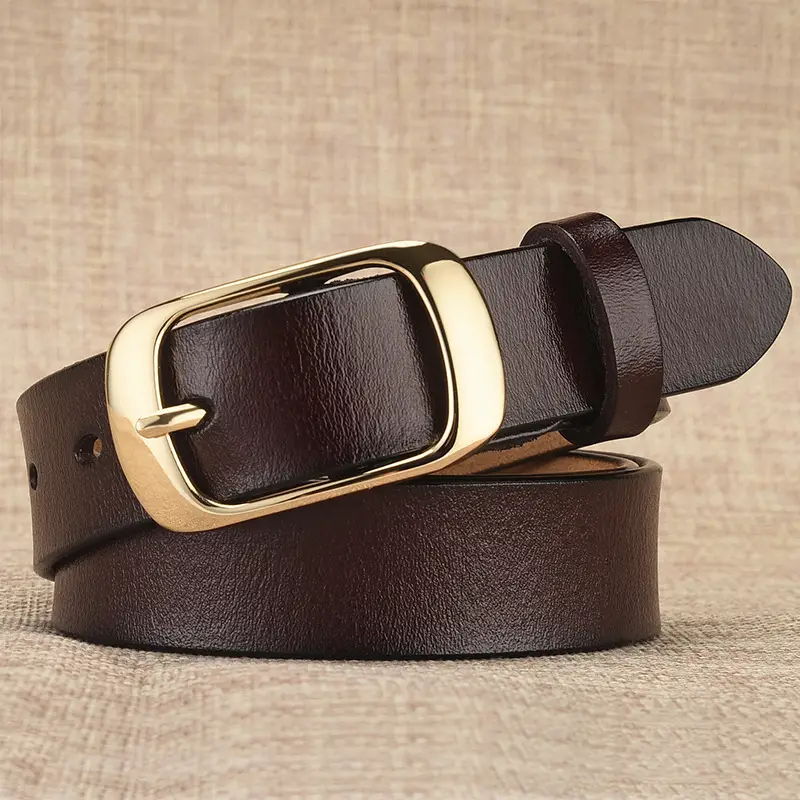 Women's Genuine Leather Belt with Pin Buckle, One-Piece Drop Shipping - Image 10