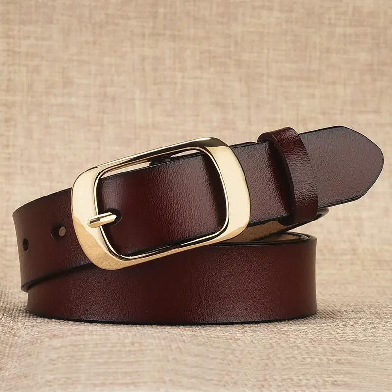 Women's Genuine Leather Belt with Pin Buckle, One-Piece Drop Shipping - Image 6