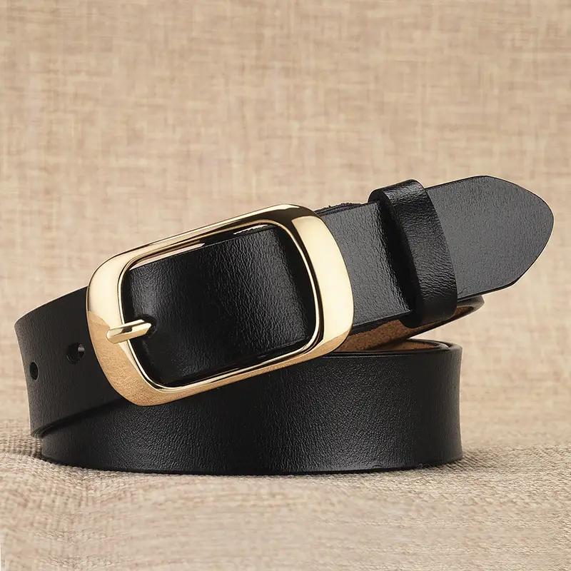 Women's Genuine Leather Belt with Pin Buckle, One-Piece Drop Shipping - Image 7