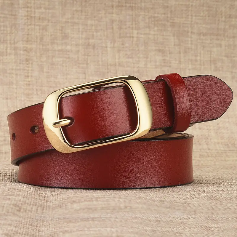 Women's Genuine Leather Belt with Pin Buckle, One-Piece Drop Shipping - Image 8