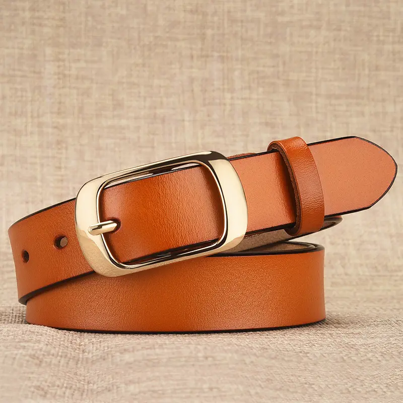 Women's Genuine Leather Belt with Pin Buckle, One-Piece Drop Shipping - Image 9
