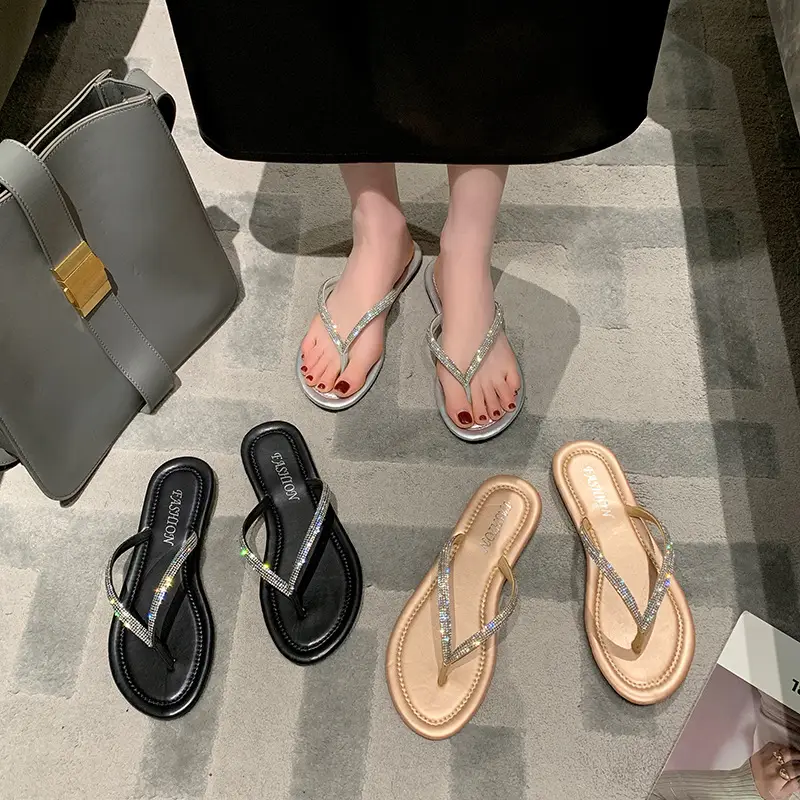 2025 Rhinestone Flip Flops Women's Wholesale Sandals