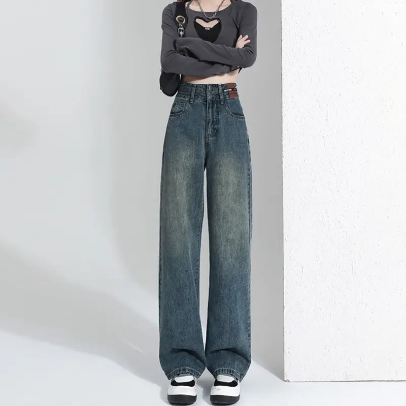 Wide Leg Jeans Women 2023 High Waist Loose Fit - Image 2