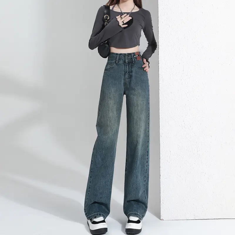 Wide Leg Jeans Women 2023 High Waist Loose Fit - Image 3